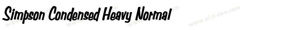 Simpson Condensed Heavy Normal字体转换